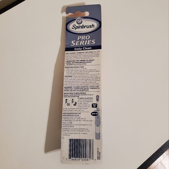 Arm & Hammer Spinbrush Pro Series Medium Two Replacement Heads - Picture 2 of 3